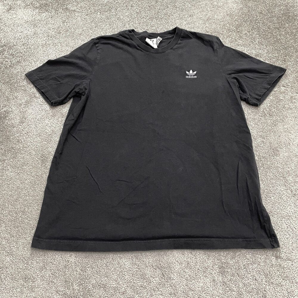 Adidas Graphic T-Shirt Mens XL Black Crew Neck Short Sleeve Casual Essential Tee